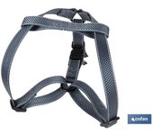 Arnes para perros reflectante gris 1,5x30-50cm