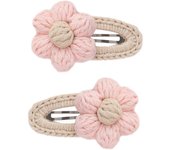 2Pcs/Lot Korean Handmade Sunflower Hair Clips for Baby Girls Crochet Hairpins Hairgrips Boutique Safety Knitted Kids Hair Bows
