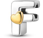 New 925 Sterling Silver Cute Gold Lucky Heart 26 Letter Series Charms Beads Fit Pan Original Bracelets DIY Gifts Fine  Jewelry