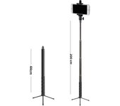 Metal Panoramic Selfie Stick Tripods Tripod With 1/4” Screw For Phone Mobile Camera Holder Smartphone Clip Monopod Tripe Stand