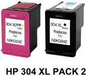 HP 304 XL Cartucho negro, color o Pack 2 compatible. Cartuchos genéricos de alta capacidad y calidad, económicos.
