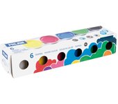 MILAN Caja 6 tarros 25 ml de témpera colores
