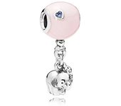 NEW Europeans Pink Original Charms Love Potion Murano Glass Heart Dangle Bead Fit 925 Sterling Silver Bracelet DIY Women Jewelry