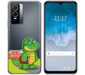 Funda Silicona Transparente para Vivo Y76 5G diseño Coco Dibujos