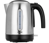 MPM MCZ-102M Hervidor Agua Eléctrico, 1,7L, sin BPA, Acero Inox., Resistencia Oculta, Inalámbrico, Apagado Automático, Acero Inoxidable, 2200W