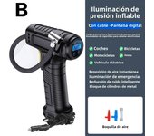 120W Handheld Air Compressor Wireless/Wired Without any battery Inflatable Pump Portable Air Pump Tire Inflator Digital for Car