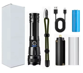 Heinast Strong LED Flashlight USB Rechargeable Powerful Tactical Torch Lamp Super Long Range Flash Light for Outdoor Fishing