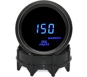 2" 52mm Blue Digital LED Tachometer Psi Bar Boost Gauge Vacuum Gauge Water Oil Temp Gauge Oil Press Gauge Voltmeter For 12V Car