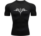 Anime Compression Shirt Men Print Breathable Football Fitness Tight Sportswear Althletic Quick Dry Rash Guard Gym Riding Tops