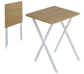 Mesa cuadrado plegable nordica Estructura de Acero Resistente, Mesas Auxiliares para casa 48x48x65 cm (Nordico)-DAMDAM GO