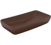 vidaXL Lavabo  Rectangular de Lujo de Cerámica Mate 71x38 cm Aseo Color matte dark brown,  matte light blue,  matte light grey y mas