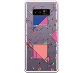 Funda compatible con Samsung Galaxy Note 8 - Geometric bluerose