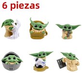 Yoda Baby 5-8cm Mini Figure 2 Style The Mandalorian Grogu Lovely Decoration Ornaments Gifts