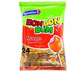 Colombina Chupachups Bon Bon Bum Caramelo con Chicle y Palo Bolsa 24 Unidades Sabores Fresa Maracuyá Surtido Mango Sandía