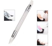 1Pc Dual-ended Silicone Sculpture Pen for Nail Art, Easy and Precise Nail Design Tool, 3D Carving Glitter Dotting Brush