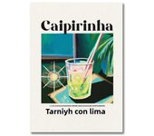 Retro Cocktail Posters Juice Alcohol Drinks Mojito Bramble Wall Art Canvas Painting Print Pictures for Bar Kitchen Home Decor