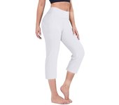 Women Elastic High Waist 3/4 Pant Casual Active Fit Wide Capris Leg Pants Trousers With Pockets Pants for Women Women’s Pants