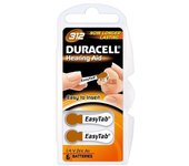 Pack 6 pilas para audífono duracell da312/ 1.6v