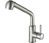Robinet de Cuisine en Nickel Brossé - Bec Rétractable en Forme de Pipe