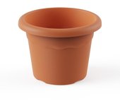 Maceta redonda terra color terracota Plastiken