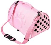 Coshano Transportin Bolsa para Gatos Perros Conejos Plegable Rosa