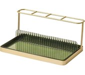 Verde Estante Soporte Cepillo Dientes Eléctrico Oro Verde Oscuro