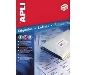 Apli pack 100 hojas etiquetas 105x148mm inkjet/láser/fotocopiadoras cantos rectos blanco