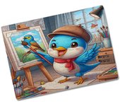 MERCHANDMANIA PUZZLE PEQUEÑO TAMAÑO APROX. A5 DE 80 PIEZAS ruiseñor artista profesion escultor pintor mascota rompecabezas puzle para adulto