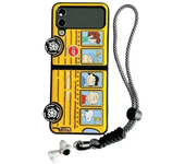 3D Cute Cartoon Peanuts Snoopy Charlie Brown Phone Case  For Samsung Galaxy Z Flip 6 5 Soft Silicone Back Cover For Z Flip 3 4