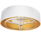 FABRILAMP Ventilador de Techo DC ANUSKA Blanco/oro con 8 Aspas y 6 Velocidades
