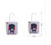 Bolso de hombro de compra con estampada de los dubujos doble cara . de tela loneta.estampada dibujos personalizada.gran capacidad