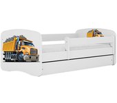 Cama 140 x 70 cm Kocot Kids com colchão BabyDreams Truck White