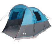 vidaXL Tienda de campaña túnel para 4 personas impermeable azul
