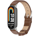 Fashion Leather Watch Strap For Xiaomi Mi Band 9 / 8 Bracelet Replacement Wristband Miband 9 NFC Correa Smart Mi Band 8 Straps
