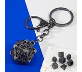 Dragon D20 Dice Keychain Fashion Keyring Ornament Key Chain Pendant Men Kids Toys Gifts