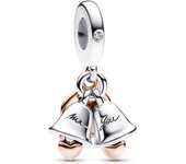 Pandora Charm Colgante Campanas Boda en Dos Tonos 782592C01 , para Mujer