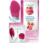 Cepillo Limpieza Facial Silicona Masajeador Eléctrico
