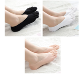 Women Summer Five-finger Socks Female Ultrathin Sock Funny Toe Invisible Sokken With Silicone Anti-skid Breathable Anti-friction