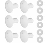 juegos de tornillos de rueda de plástico blanco con arandelas C55 para accesorios de limpiador de piscinas Polaris 180 280