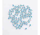 10/30/50pcs 6mm Enamel Evil Eye Beads Charm Stainless Steel DIY Craft  Charms Pendants for Jewelry Making DIY Bracelet Necklace