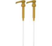 Bomba de sirope de café Gold, juego de 2, para botellas de 750 ml, ideal para sirope con sabor a café y otras bebidas