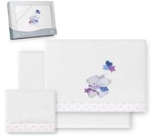 Danielstore Sabanas Cuna Bebe Sabanas Coralina Sabanas Cuna para Bebes Cuna Standard 60X120 Sabanas de Invierno Extrasuave Calida y Mullida Osos Volamos Baby