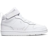 Zapatillas nike court borough mid 2 psv blanco de niño.
