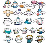 MINISO 22pcs/set Sanrio Shoe Charms Accessories Cinnamoroll PVC Shoe Decrations Wristband Buckle X-mas party Gifts