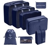 Juego De Bolsas Organizadores De Viaje 7/8/9/10 Pcs Cudos De Empaque Portátiles Para Maleta Ropa Y Zapatos Organizador De Bolsos