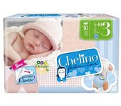 Chelino Pañales - Talla 3, Pack de 6x36 (216 pañales) 4-10 kilos