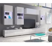 Conjunto de salón Providence B121 , Muebles ES, Aglomerado laminado, Con mesa de tv, 300 x 43cm