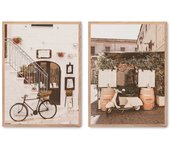 Set de 2 cuadros calidad premium con marco de madera - 30x40 cm o 50x70 cm - POSTER LAB