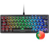 Mars Gaming MKMINIPRO, Teclado Mecánico Ultra-Compacto 60%, Switches Mecánicos Hot-Swappable, Iluminación RGB Chroma, Teclado Gaming Antighosting, Multiplataforma, Switch Silencioso, Idioma Español / Francés/ Italiano / Portugués / US, Negro