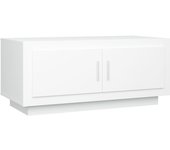 vidaXL Mesa de centro madera de ingeniería 102x50x45 cm Blanco, Negro, Roble Sonoma Mesita de Salón o Comedor o Auxiliar Mesa de Café Meuble Salón